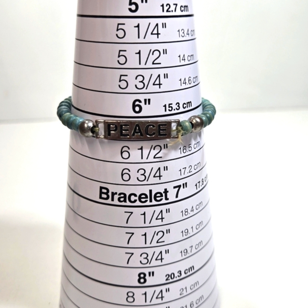 Chakra Stone Bracelet Bundle Gemstone Wood Seedbeads Turquoise Acrylic Earrings - Picture 3 of 6
